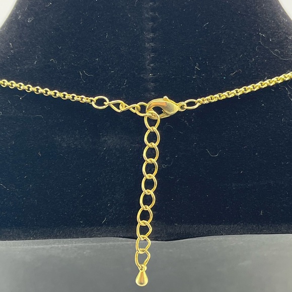 LOT of two gold tone short necklaces career office coin chain - Picture 5 of 5